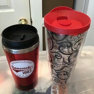 Set of 2 Insulated Cups-1Jacksonville State Collegiate 1 Tervis Red & Black